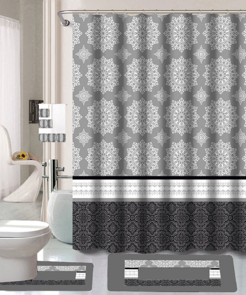 18 Piece Shower Curtain Set Gate