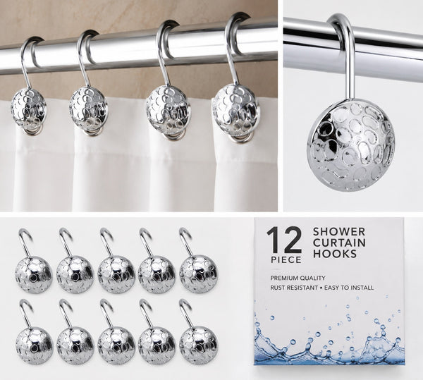 Metal Shower Hooks Circle Dot