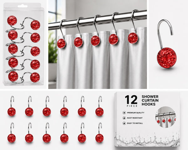 Shower Hooks Pearl Ball
