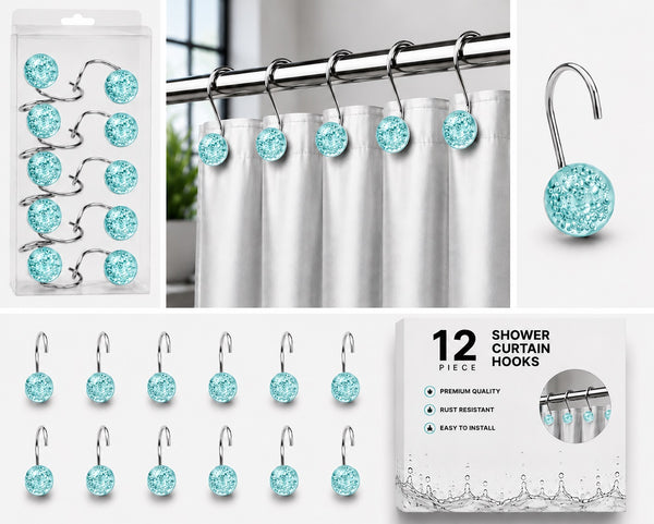 Shower Hooks Pearl Ball