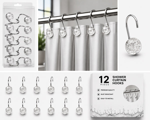 Shower Hooks Pearl Ball