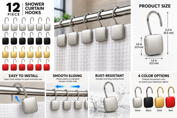 Metal Shower Hooks Tiles