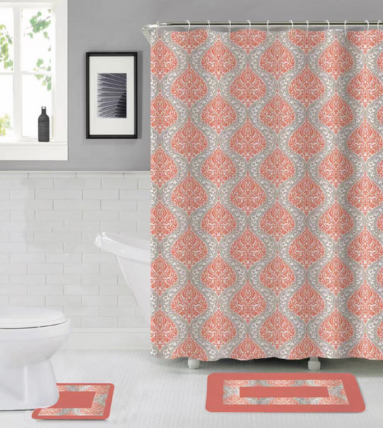 15 Piece Shower Curtain Set Dante