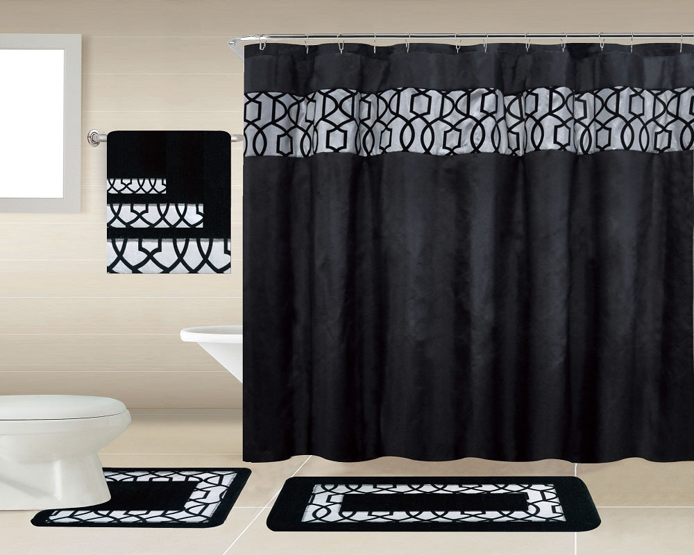 18 Piece Shower Curtain Set Gate