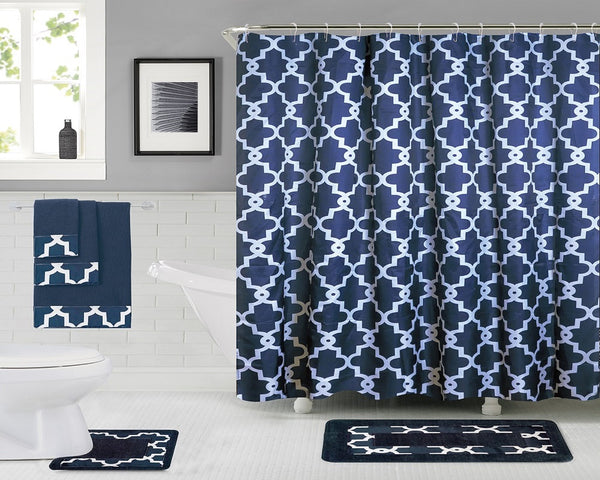 18 Piece Shower Curtain Set Ashely