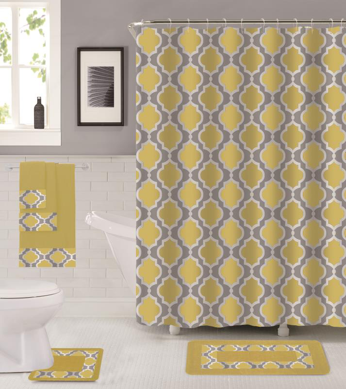 18 Piece Shower Curtain Set Bedford – Home Linen & Beyond
