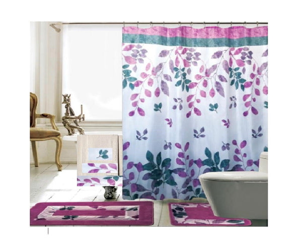 18 Piece Shower Curtain Set Forest