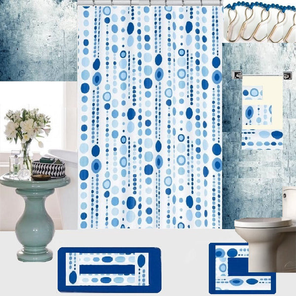 18 Piece Shower Curtain Set Jackie