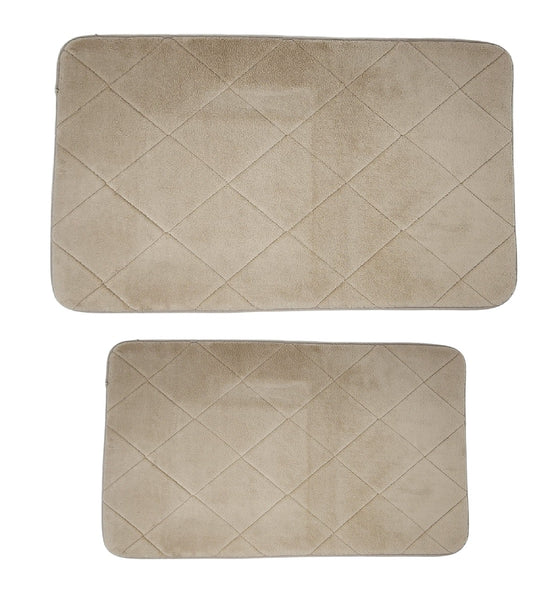 2 Piece Bath Rug Set Memory Foam