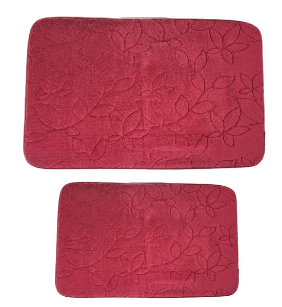 2 Piece Bath Rug Set Memory Foam