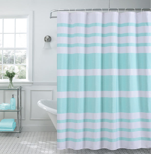 Waffle Touch Shower Curtain Highland