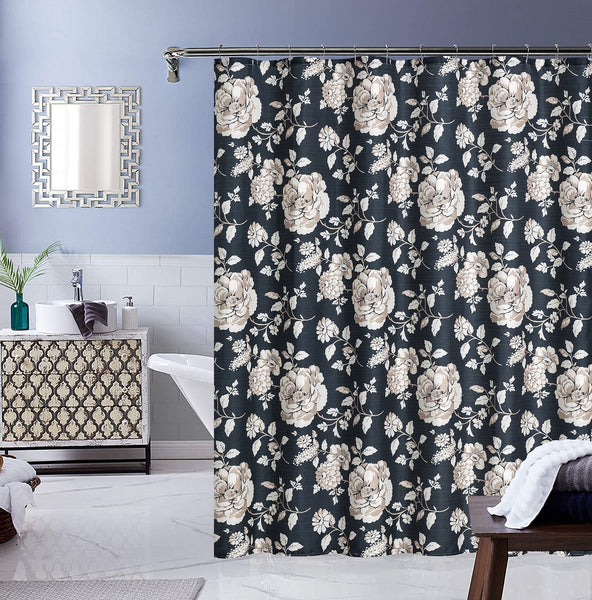 Elegant Touch Canvas Shower Curtain