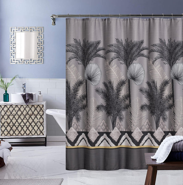 Elegant Touch Canvas Shower Curtain