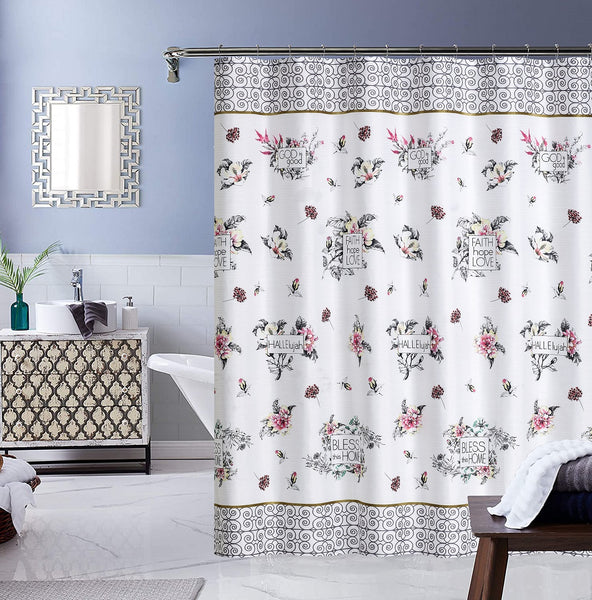 Elegant Touch Canvas Shower Curtain