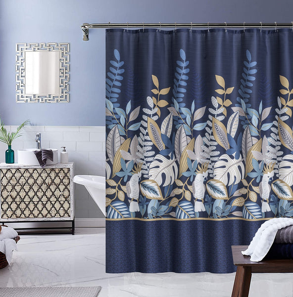 Elegant Touch Canvas Shower Curtain