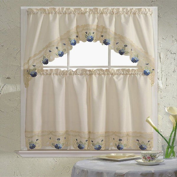 Embroidered Kitchen Curtain