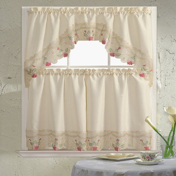 Embroidered Kitchen Curtain