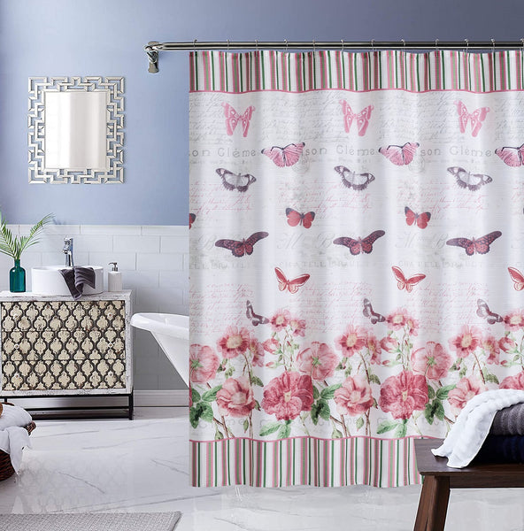 Elegant Touch Canvas Shower Curtain