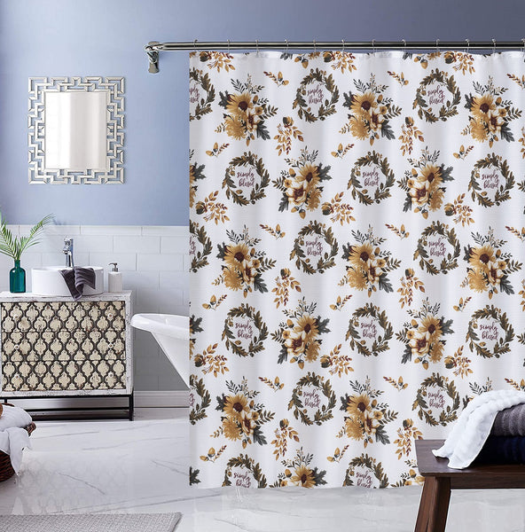 Elegant Touch Canvas Shower Curtain