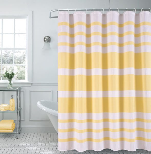 Waffle Touch Shower Curtain Highland