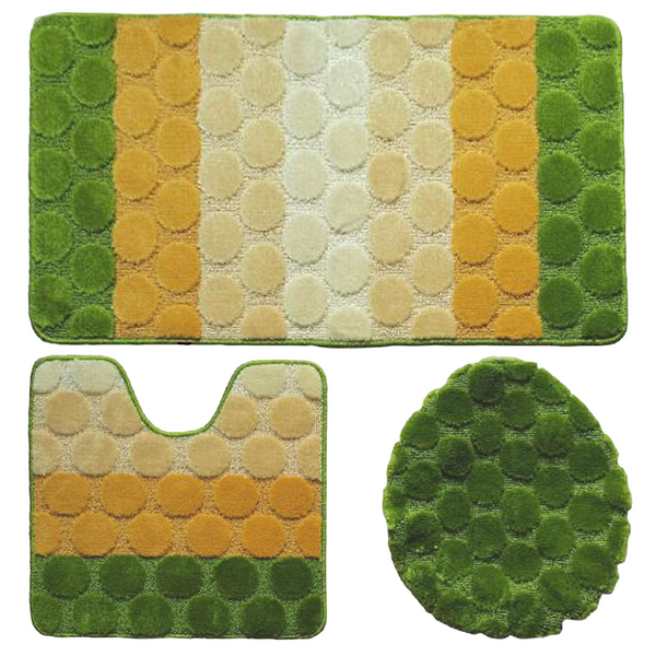 Over Sized 3 Pieces Twist Bath Mat Set Dream