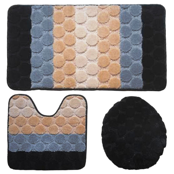 Over Sized 3 Pieces Twist Bath Mat Set Dream