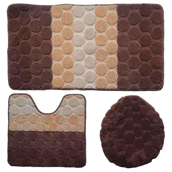 Over Sized 3 Pieces Twist Bath Mat Set Dream